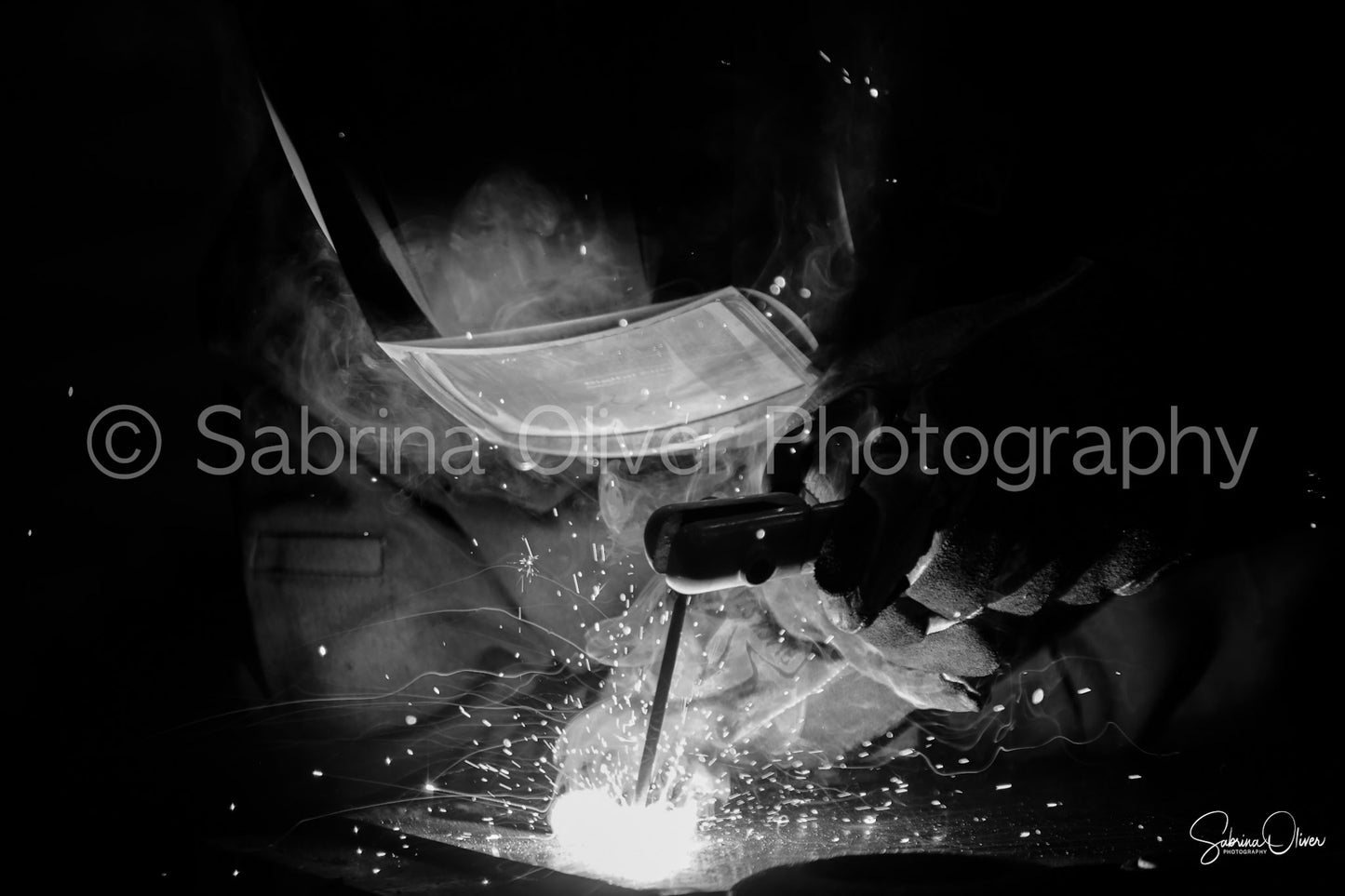 Welding Spark - Black & White